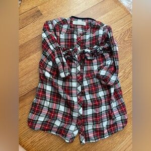 Zara Kids Red and White Plaid Dress